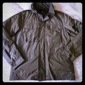 Scotch & Soda bomber jacket with hidden hood.